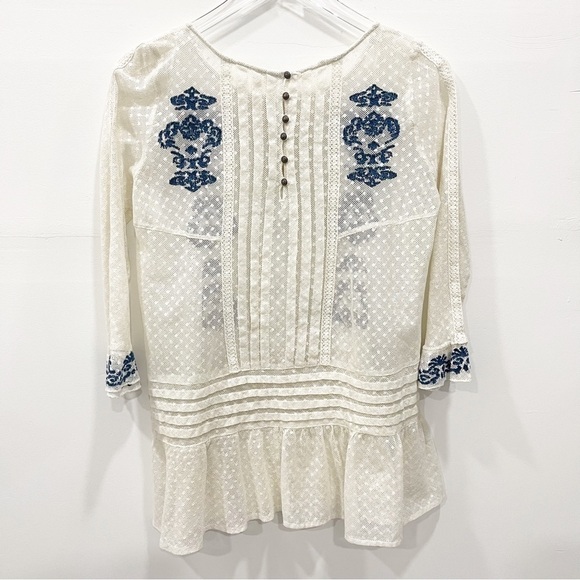 Free People Jocelyn’s Embroidered Top in Ivory - Picture 3 of 11